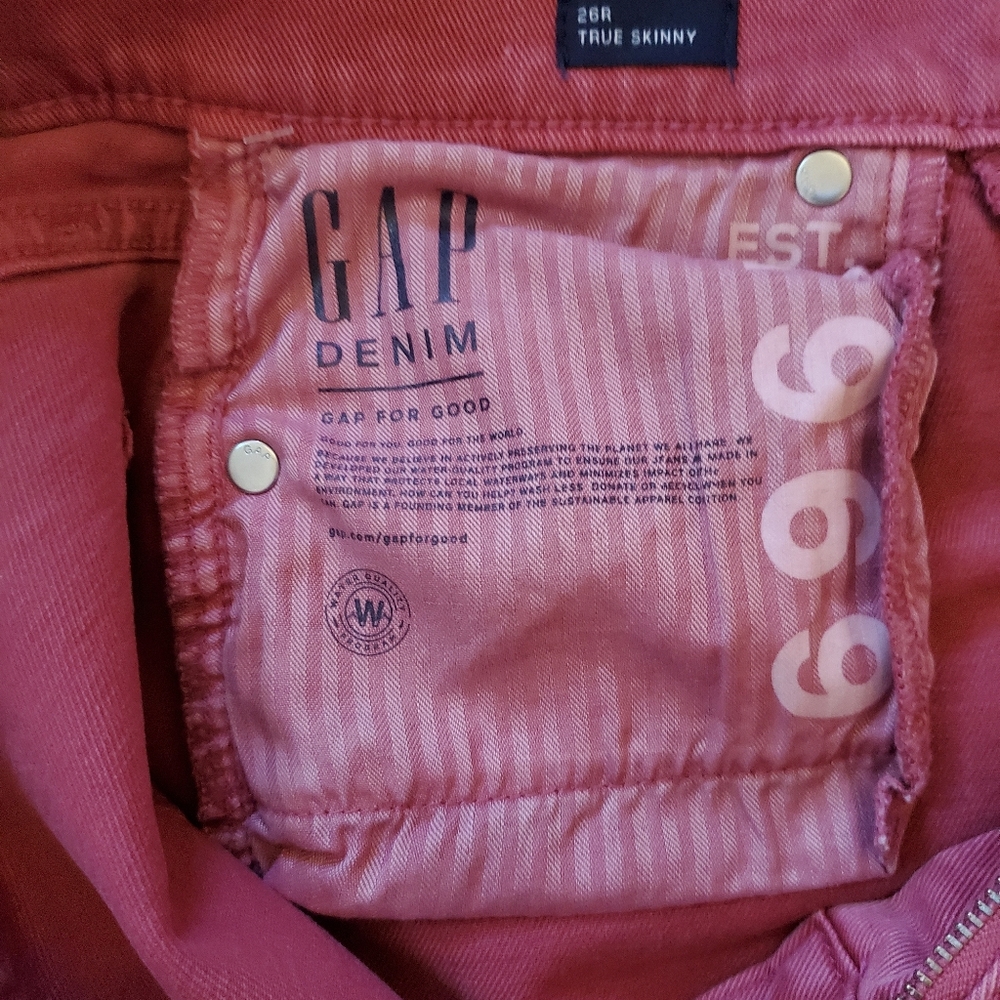 Gap Mid Rise True Skinny Anckle Jeans Sz 26 R - Picture 8 of 9
